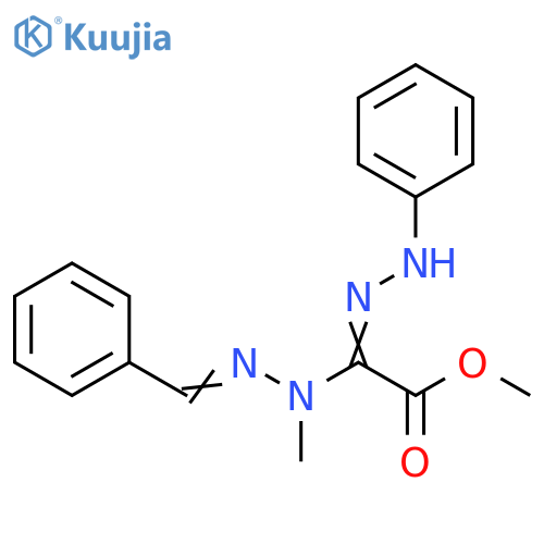 Acetic acid, (phenylhydrazono)[methyl(phenylmethylene)hydrazino]-,methyl ester structure