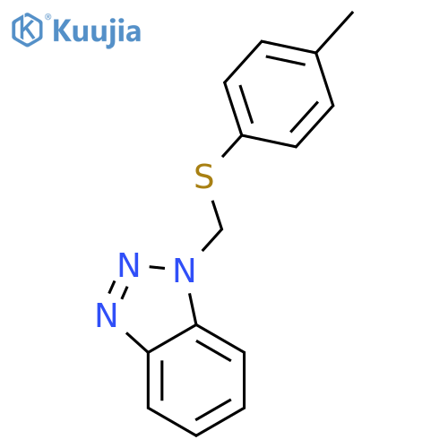 1H-Benzotriazole, 1-[[(4-methylphenyl)thio]methyl]- structure