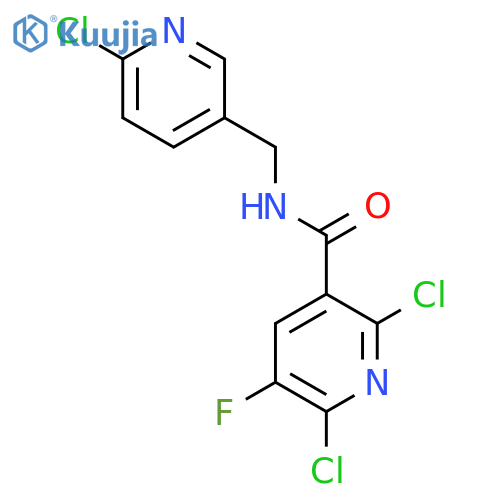 2,6-dichloro-N-(6-chloropyridin-3-yl)methyl-5-fluoropyridine-3-carboxamide structure