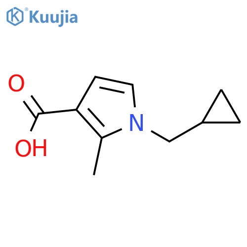 1-(Cyclopropylmethyl)-2-methyl-1H-pyrrole-3-carboxylic acid structure
