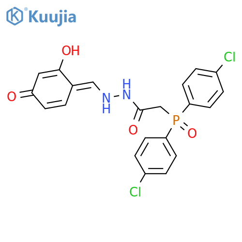 Acetic acid,2-[bis(4-chlorophenyl)phosphinyl]-, 2-[(2,4-dihydroxyphenyl)methylene]hydrazide structure