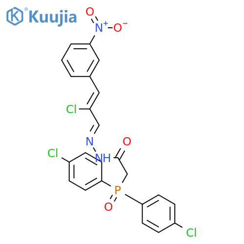 Aceticacid, 2-[bis(4-chlorophenyl)phosphinyl]-,2-[2-chloro-3-(3-nitrophenyl)-2-propen-1-ylidene]hydrazide structure