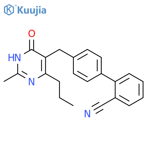 [1,1'-Biphenyl]-2-carbonitrile, 4'-[(1,6-dihydro-2-methyl-6-oxo-4-propyl-5-pyrimidinyl)methyl]- structure