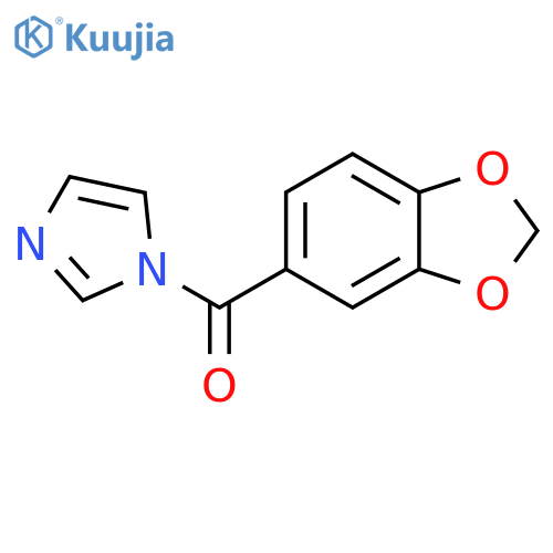 1-(2H-1,3-benzodioxole-5-carbonyl)-1H-imidazole structure
