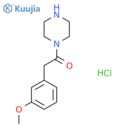 2-(3-methoxyphenyl)-1-piperazin-1-yl-ethanone;hydrochloride structure