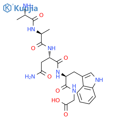 Glycine, N-[N-[N2-(N-L-alanyl-L-alanyl)-L-asparaginyl]-L-tryptophyl]- structure