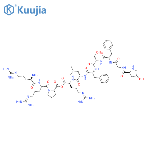 L-Arginine,D-arginyl-L-arginyl-L-prolyl-(4R)-4-hydroxy-L-prolylglycyl-L-phenylalanyl-L-seryl-D-phenylalanyl-L-leucyl- structure