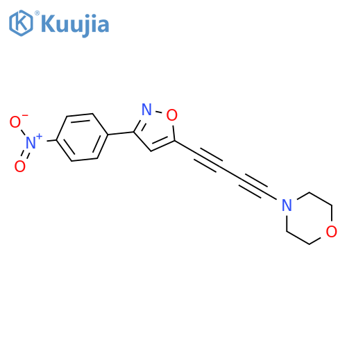 Morpholine, 4-[4-[3-(4-nitrophenyl)-5-isoxazolyl]-1,3-butadiynyl]- structure