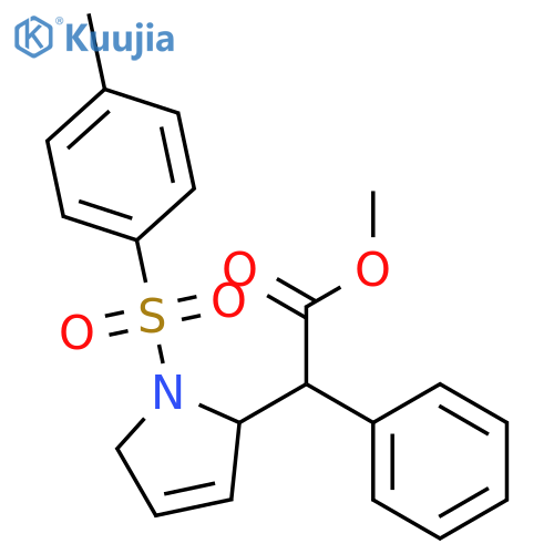 1H-Pyrrole-2-acetic acid, 2,5-dihydro-1-[(4-methylphenyl)sulfonyl]-α-phenyl-, methyl ester, (αR,2R)-rel- structure