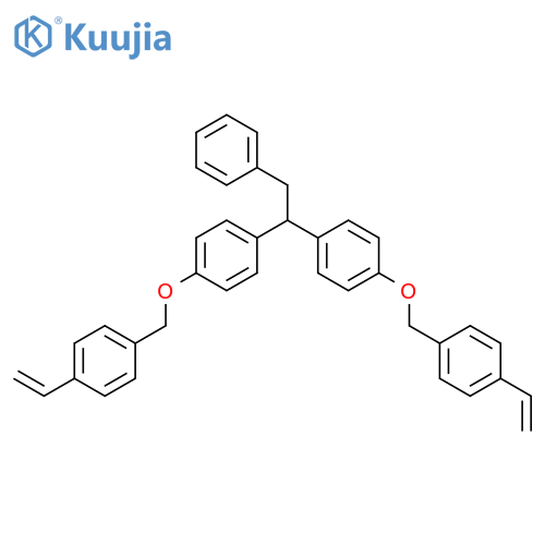 Benzene, 1,1'-(2-phenylethylidene)bis[4-[(4-ethenylphenyl)methoxy]- structure