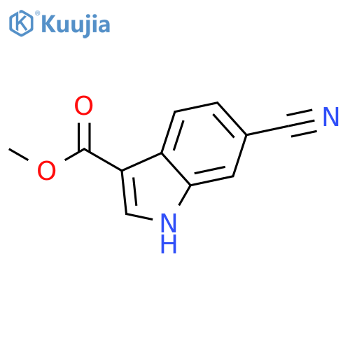 Methyl 6-cyano-1H-indole-3-carboxylate structure