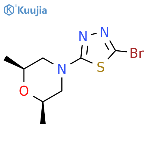 (2R,6S)-4-(5-bromo-1,3,4-thiadiazol-2-yl)-2,6-dimethylmorpholine structure