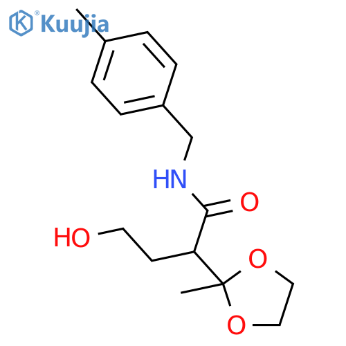 1,3-Dioxolane-2-acetamide,a-(2-hydroxyethyl)-2-methyl-N-[(4-methylphenyl)methyl]- structure