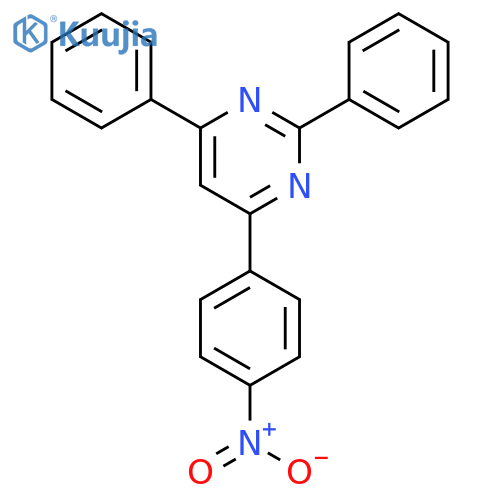 Pyrimidine, 4-(4-nitrophenyl)-2,6-diphenyl- structure
