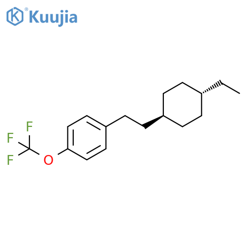 Benzene, 1-[2-(4-ethylcyclohexyl)ethyl]-4-(trifluoromethoxy)-, trans- structure