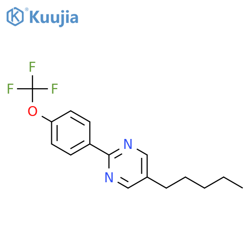 Pyrimidine, 5-pentyl-2-[4-(trifluoromethoxy)phenyl]- structure