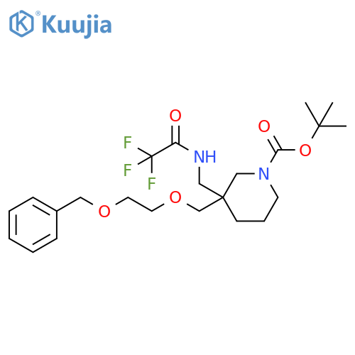 3-(2-Benzyloxy-Ethoxymethyl)-3-(2,2,2-Trifluoro-Acetylamino)-Methyl-Piperidine-1-Carboxylic Acid Tert-Butyl Ester structure