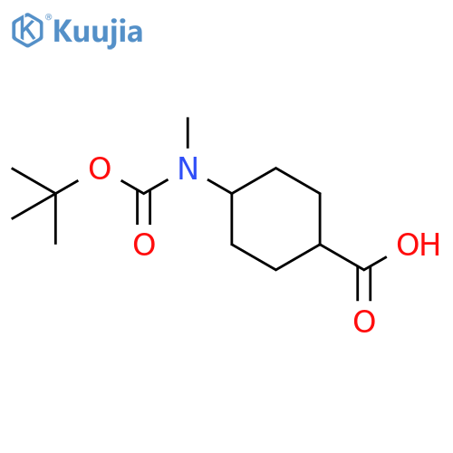 4-(tert-Butoxycarbonyl-methyl-amino)-cyclohexanecarboxylic acid structure