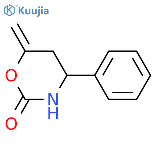 6-methylene-4-phenyl-1,3-oxazinan-2-one structure