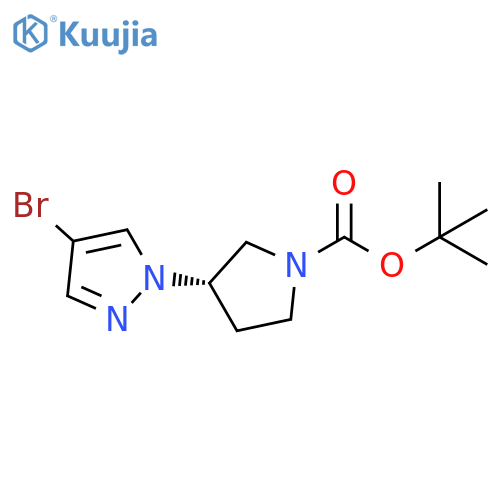 tert-butyl (3S)-3-(4-bromo-1H-pyrazol-1-yl)pyrrolidine-1-carboxylate structure