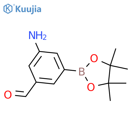 3-aMino-5-(4,4,5,5-tetraMethyl-1,3,2-dioxaborolan-2-yl)benzaldehyde structure