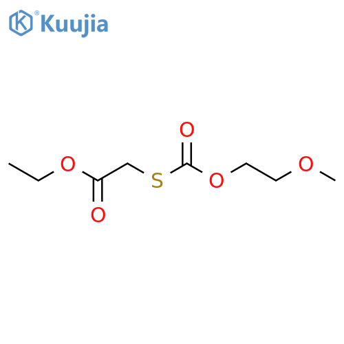 acetic acid, 2-[[(2-methoxyethoxy)carbonyl]thio]-, ethyl ester structure