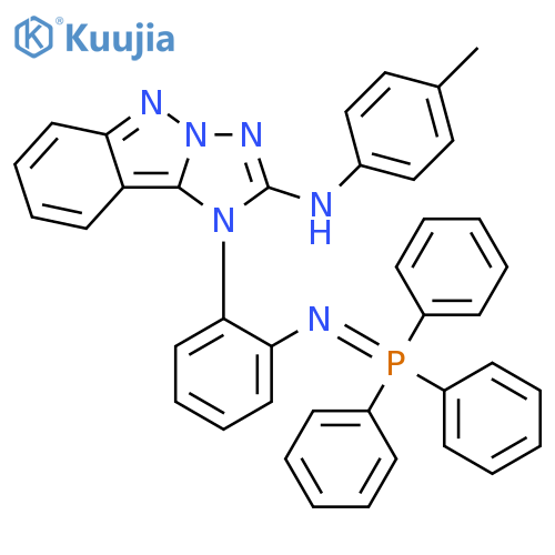 1H-[1,2,4]Triazolo[1,5-b]indazol-2-amine,N-(4-methylphenyl)-1-[2-[(triphenylphosphoranylidene)amino]phenyl]- structure