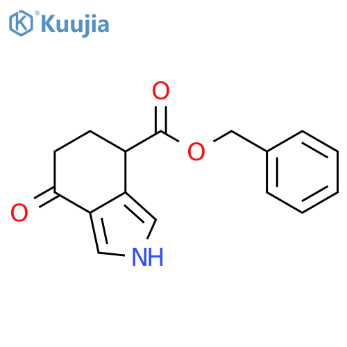 2H-Isoindole-4-carboxylic acid, 4,5,6,7-tetrahydro-7-oxo-, phenylmethyl ester structure