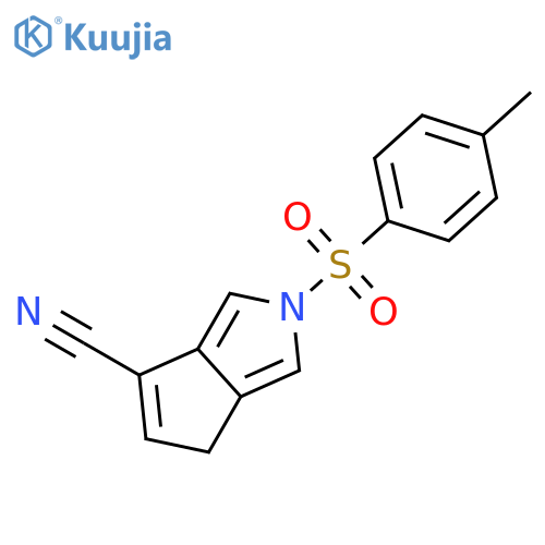 Cyclopenta[c]pyrrole-4-carbonitrile, 2,6-dihydro-2-[(4-methylphenyl)sulfonyl]- structure