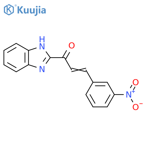 (E)-1-(2-Benzimidazolyl)-3-(3-nitrophenyl)-2-propen-1-one structure