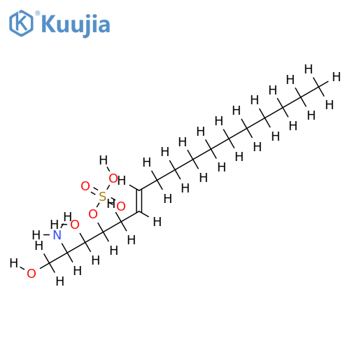 (E)-(2R,3R,4S)-2-amino-1,3-dihydroxyheptadec-6-ene-4-sulfate structure