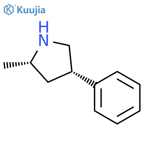 Pyrrolidine, 2-methyl-4-phenyl-, cis- structure