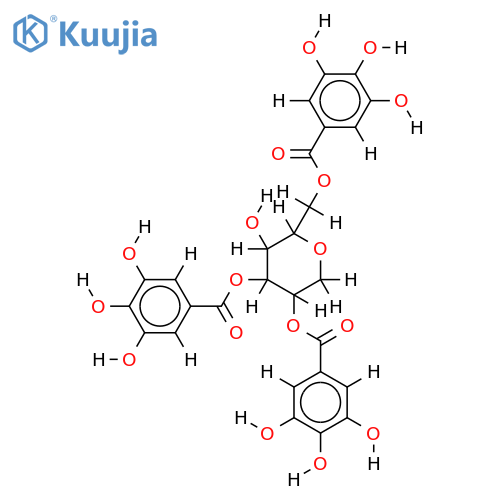 2,3,6-tri-O-galloyl-1,5-anhydro-D-glucitol structure