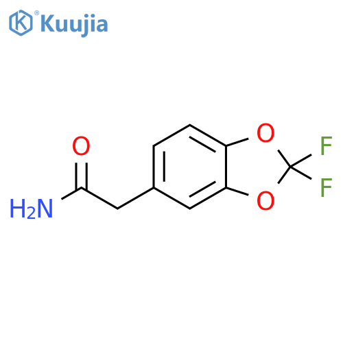 1,3-Benzodioxole-5-acetamide, 2,2-difluoro- structure