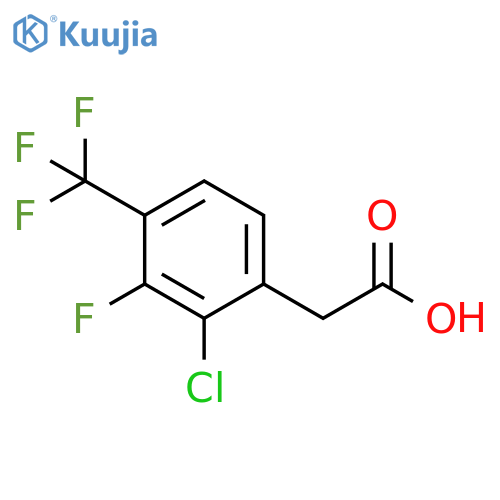 2-Chloro-3-fluoro-4-(trifluoromethyl)phenylacetic acid structure