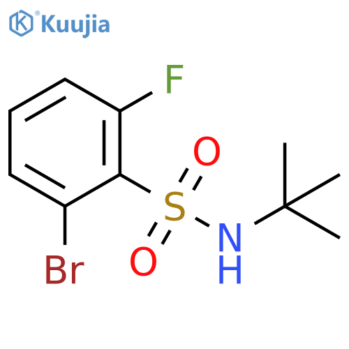 Benzenesulfonamide, 2-bromo-N-(1,1-dimethylethyl)-6-fluoro- structure