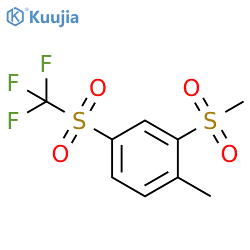 Benzene, 1-methyl-2-(methylsulfonyl)-4-[(trifluoromethyl)sulfonyl]- structure