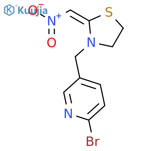 Pyridine, 2-bromo-5-[[2-(nitromethylene)-3-thiazolidinyl]methyl]- structure