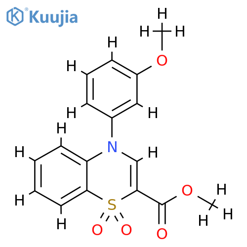 methyl 4-(3-methoxyphenyl)-1,1-dioxo-4H-1lambda6,4-benzothiazine-2-carboxylate structure