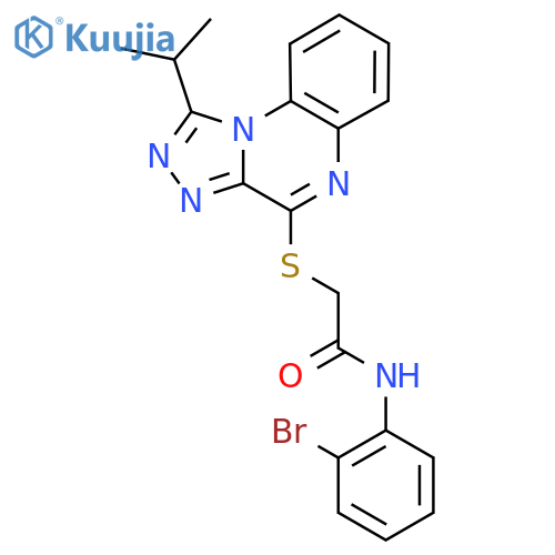 N-(2-bromophenyl)-2-{[1-(propan-2-yl)-[1,2,4]triazolo[4,3-a]quinoxalin-4-yl]sulfanyl}acetamide structure