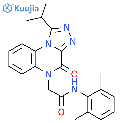 N-(2,6-dimethylphenyl)-2-[4-oxo-1-(propan-2-yl)-4H,5H-[1,2,4]triazolo[4,3-a]quinoxalin-5-yl]acetamide structure
