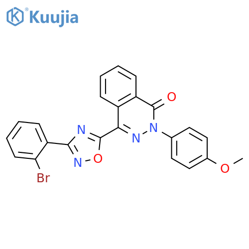 4-[3-(2-bromophenyl)-1,2,4-oxadiazol-5-yl]-2-(4-methoxyphenyl)-1,2-dihydrophthalazin-1-one structure