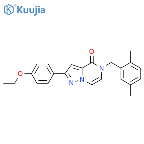 5-[(2,5-dimethylphenyl)methyl]-2-(4-ethoxyphenyl)-4H,5H-pyrazolo[1,5-a]pyrazin-4-one structure