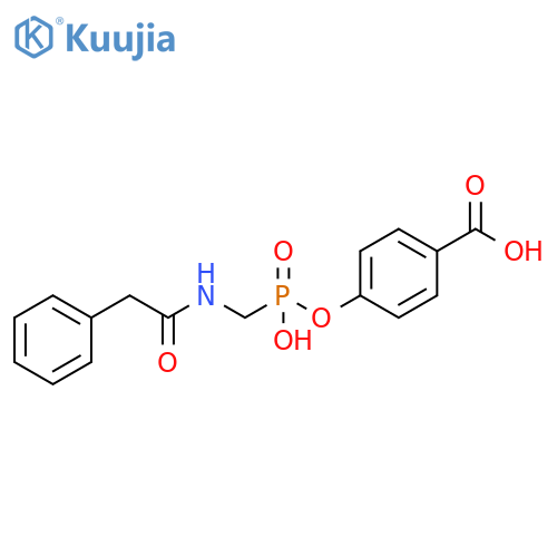 Benzoic acid, 4-[[hydroxy[[(phenylacetyl)amino]methyl]phosphinyl]oxy]- structure