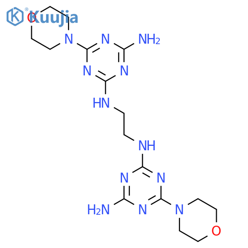 1,3,5-Triazine-2,4-diamine, N,N''-1,2-ethanediylbis[6-(4-morpholinyl)- structure