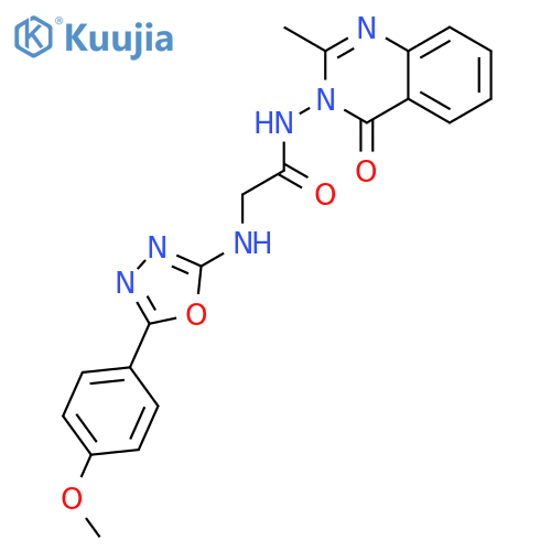 N~2~-[5-(4-methoxyphenyl)-1,3,4-oxadiazol-2-yl]-N-(2-methyl-4-oxoquinazolin-3(4H)-yl)glycinamide structure