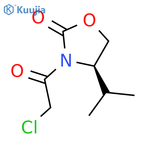 (4R)-3-(2-chloroacetyl)-4-(propan-2-yl)-1,3-oxazolidin-2-one structure