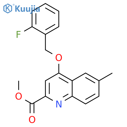 methyl 4-[(2-fluorophenyl)methoxy]-6-methylquinoline-2-carboxylate structure