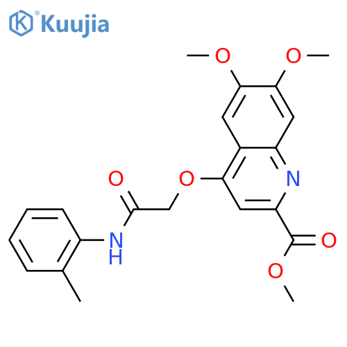 Methyl 6,7-dimethoxy-4-{[(2-methylphenyl)carbamoyl]methoxy}quinoline-2-carboxylate structure