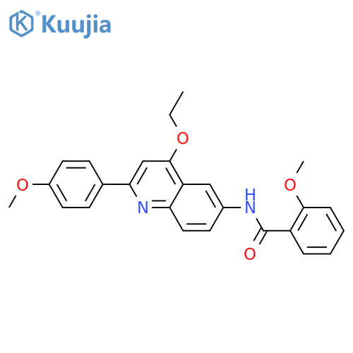 N-[4-Ethoxy-2-(4-methoxyphenyl)quinolin-6-YL]-2-methoxybenzamide structure